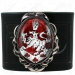 Edward Cullen Crest Leather Wrist Cuff Armband Twilight red