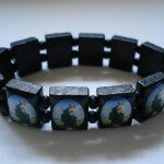 RARE Black St Saint Jude Religious Bracelet +FREE SHIP!