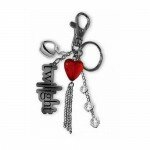 TWILIGHT === Apple + Heart Keyring Bag Clip === NEW