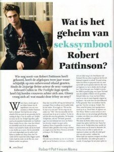 Роберт Паттинсон в Glossy Magazine (Нидерланды)