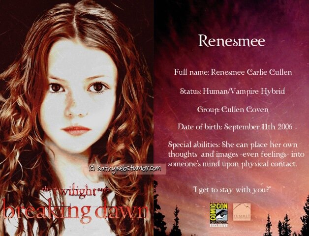 Фан-арт листовки на тему карточек Renesmee Comic Con Фан-арт листовки на тему карточек Renesmee Comic Con